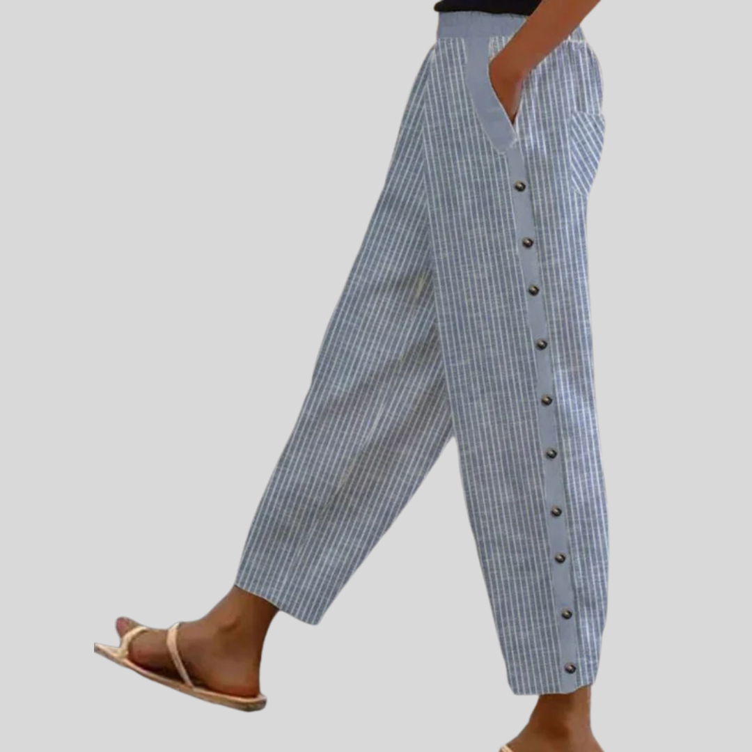 Linaya™ Striped Button Pants
