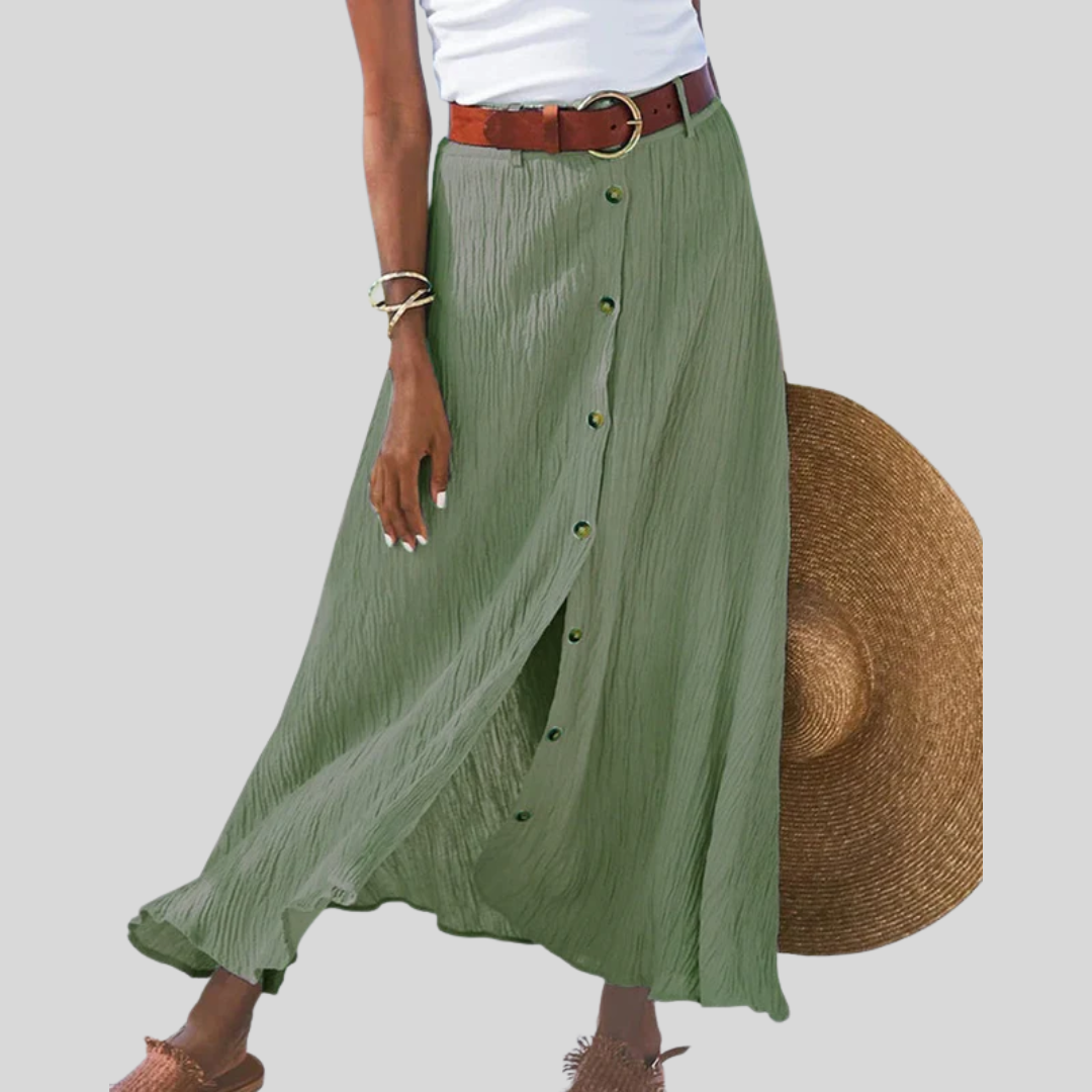 Syndy™ Fluid Button Skirt