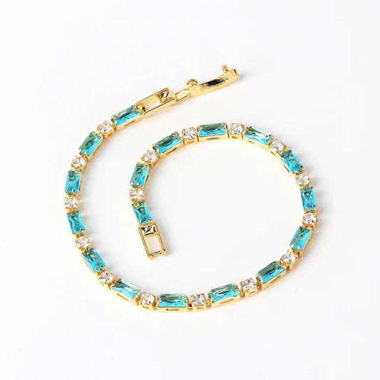 Dazzling Gold Turquoise Bracelet