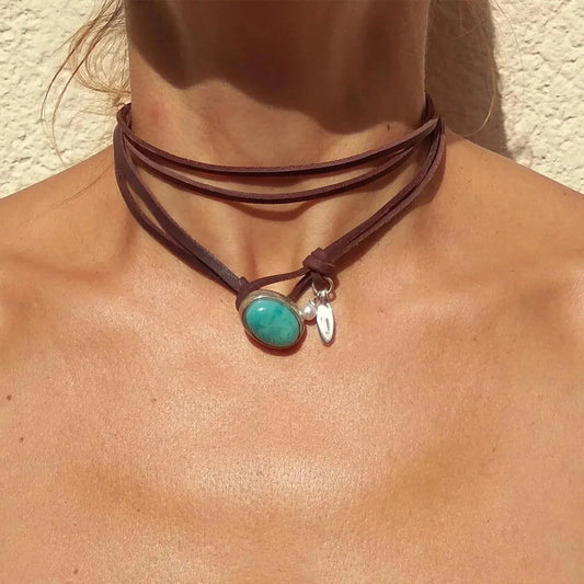 Effortless Turquoise Gemstone Necklace - Variant 2