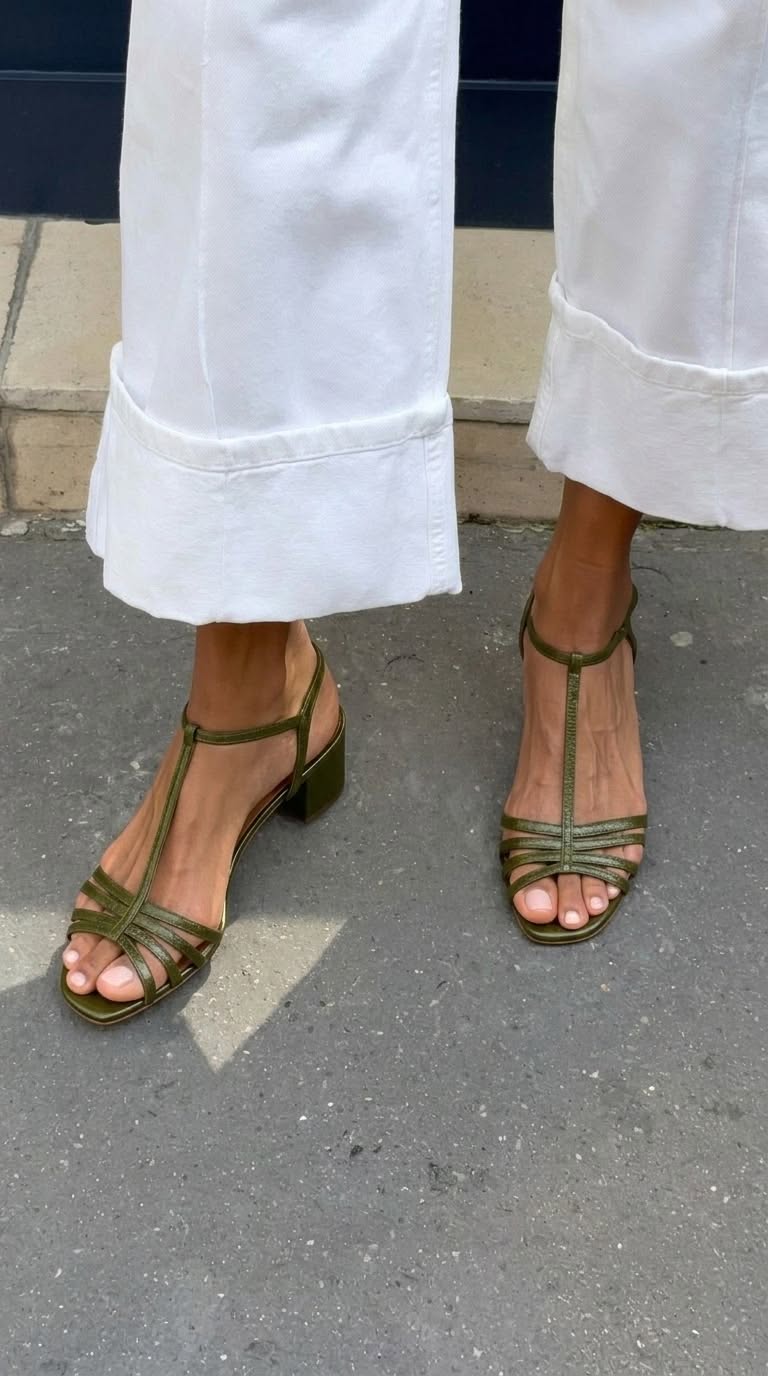 Allegra™ Golden Sandals Everyday Elegance - Olive Green