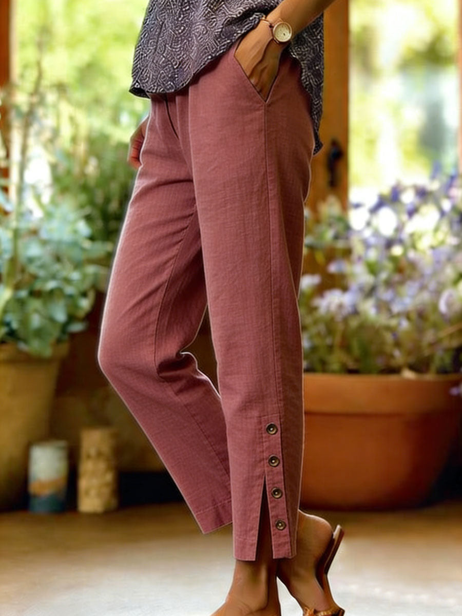 Firoxa Lightweight Comfortable Pants - Red