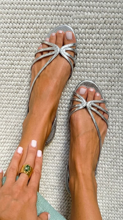 Ginevra sandal in Silver