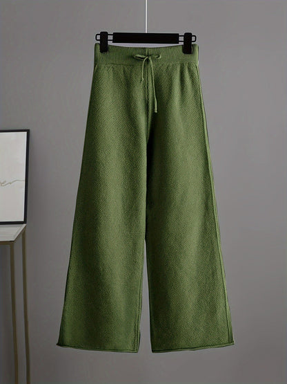 Emily™ Cozy Knit Loungewear Set | Relaxed Sweater and Wide-Leg Trousers
