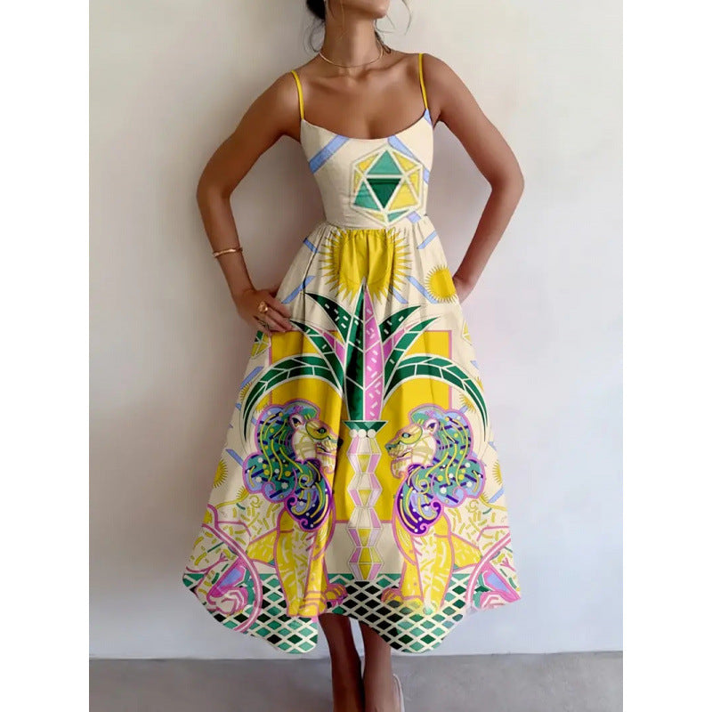 Zephyrelle Sun Temple Midi Dress
