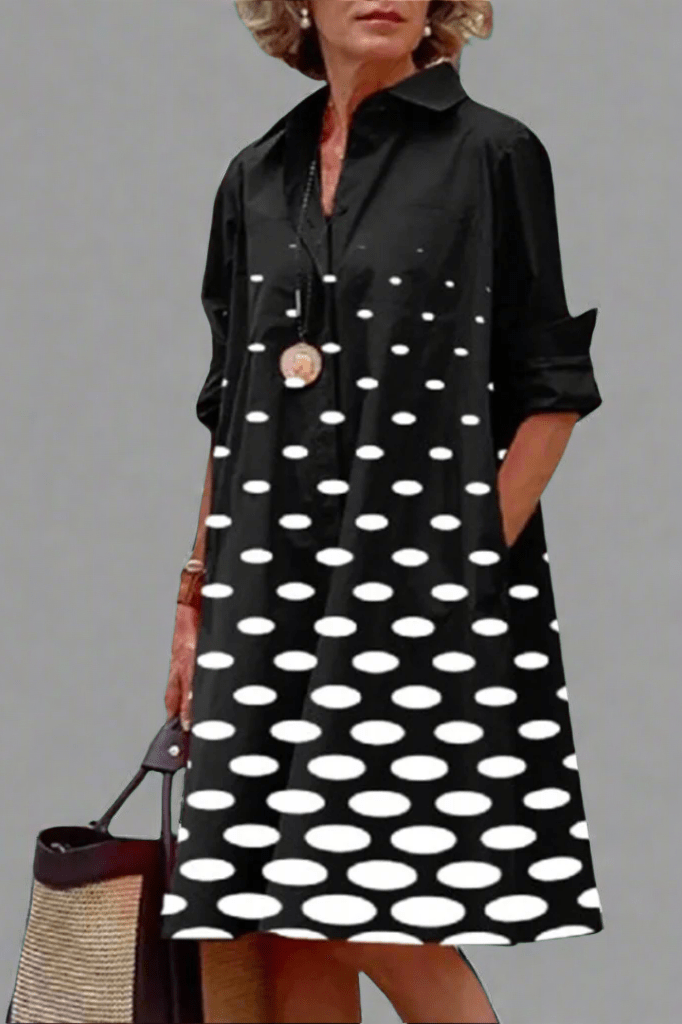 Perle™ – Elegant Midi Dress in Black