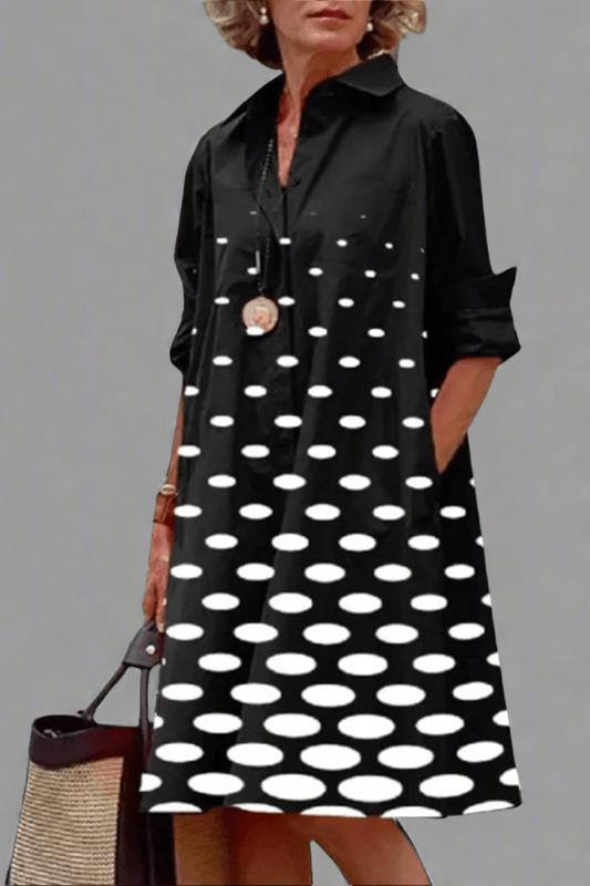 Perle™ – Elegant Midi Dress in Black