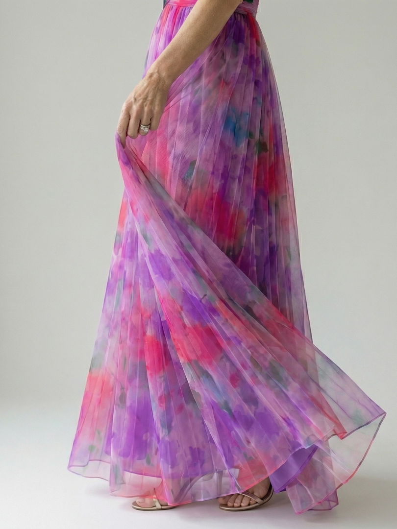 Isel™ Soft Wrap Maxi Dress - Pink