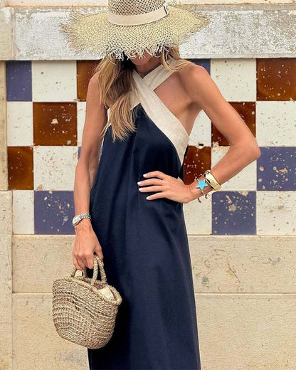 Elara | Cross Neck Dress