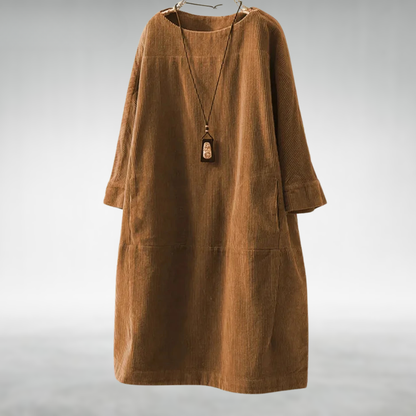 Amy™ Relaxed Corduroy Midi Dress