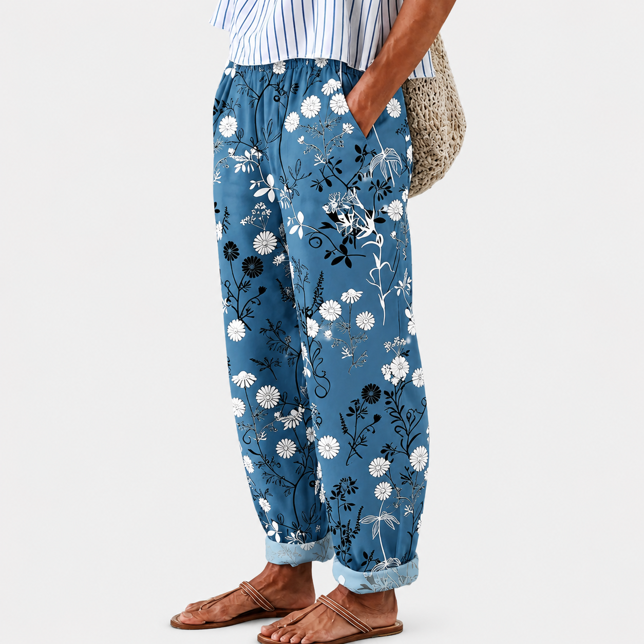 Flora™ Blue Floral Relax Pants