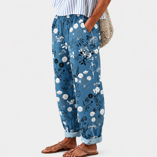 Flora™ Blue Floral Relax Pants