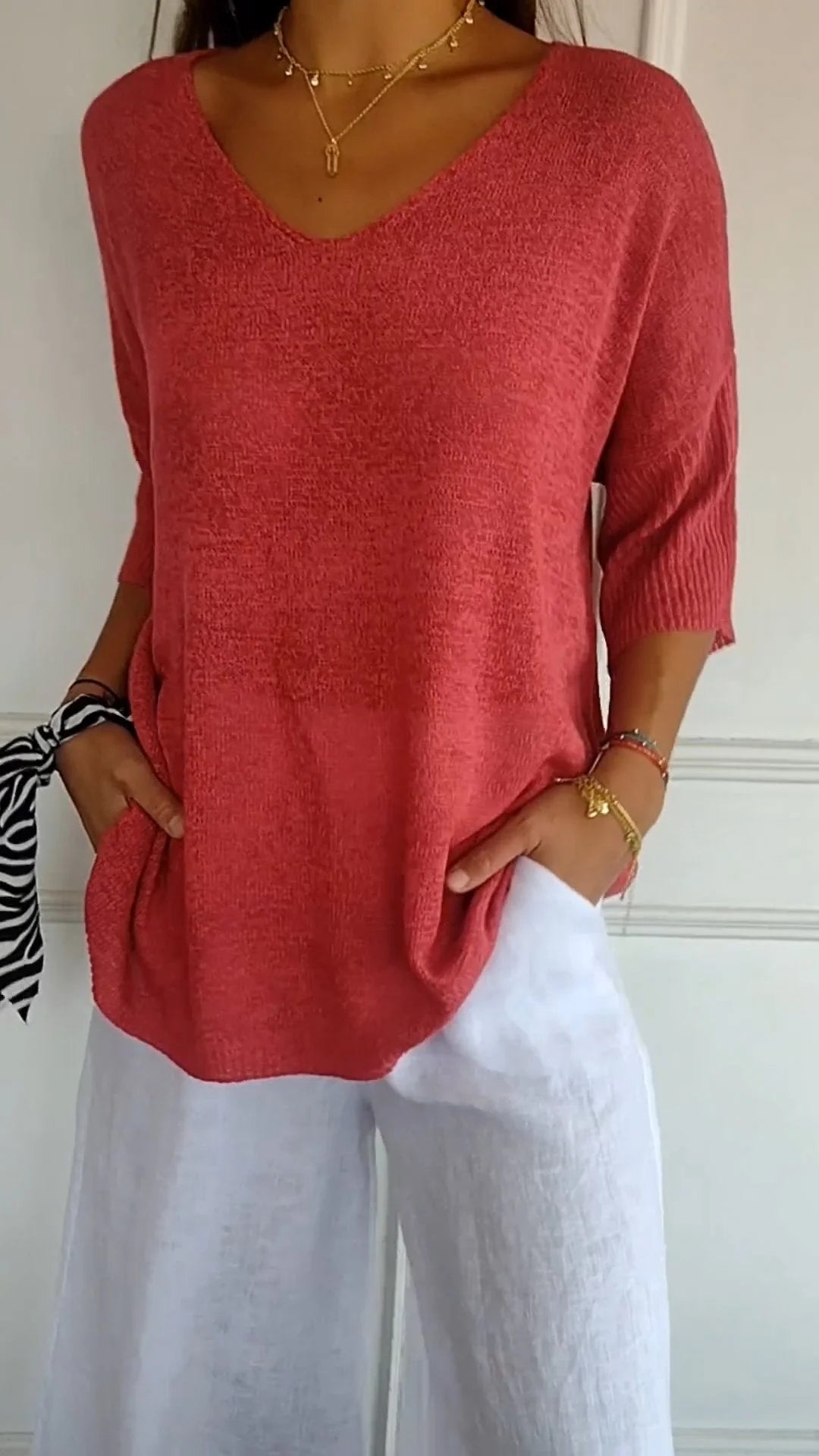 LAUREN™ | Women Casual V-Neck Top