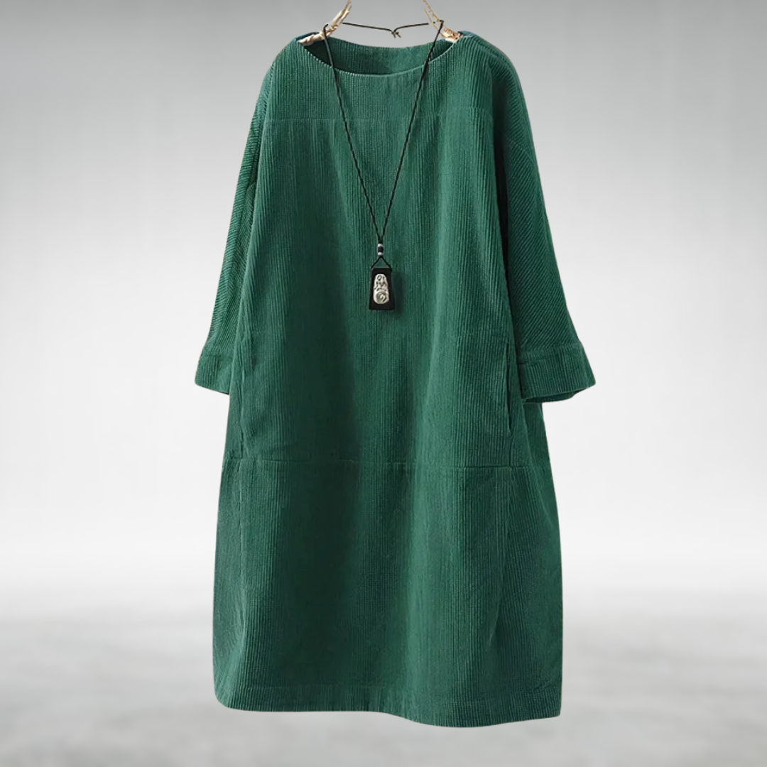 Amy™ Relaxed Corduroy Midi Dress