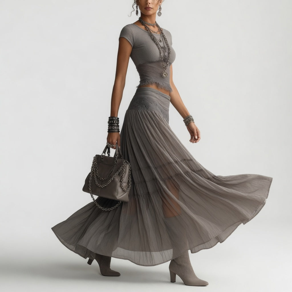 Noelle™ Voile Draped Set detail