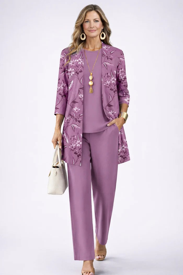 Jenilyn™ Classic Elegance Three-Piece Set - Purple