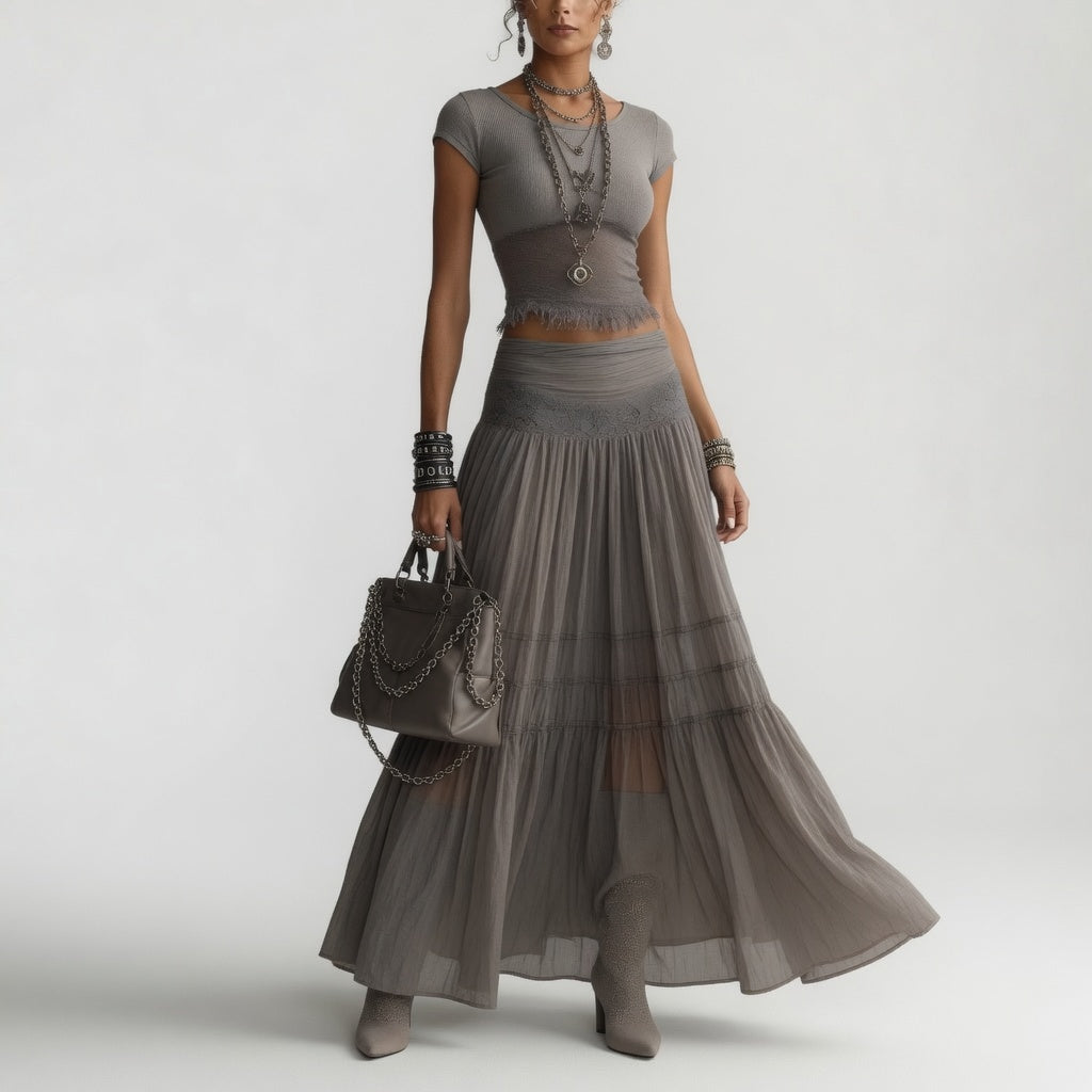 Noelle™ Voile Draped Set styled