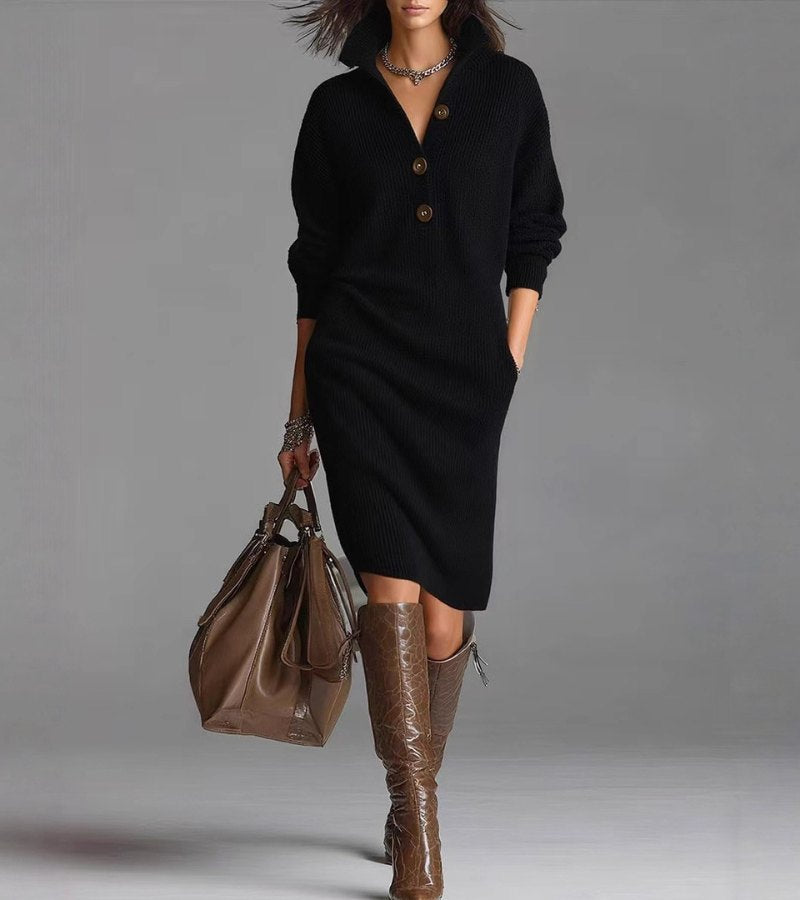 Solange™ Elegant Knit Winter Dress