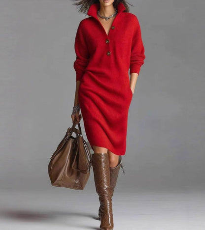Solange™ Elegant Knit Winter Dress