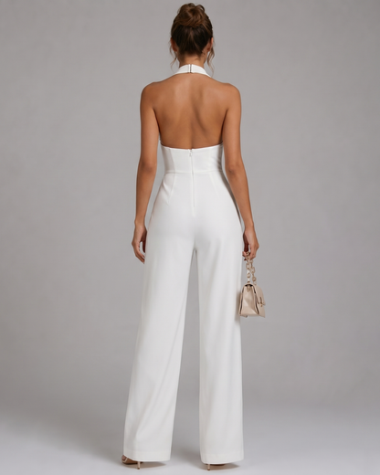 Nymera™ | Halter Neck Wide Leg Sleeveless Jumpsuit