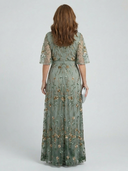 Selora Halter Bloom Flow Maxi Dress detail