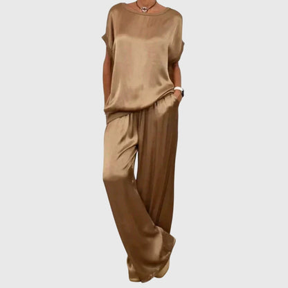 Kayla Elegant Two-Piece Set - Brown