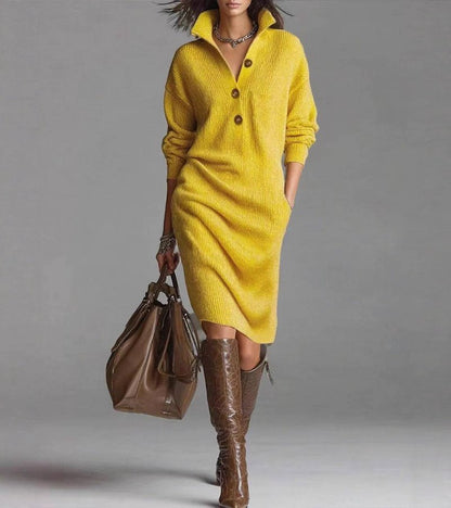Solange™ Elegant Knit Winter Dress