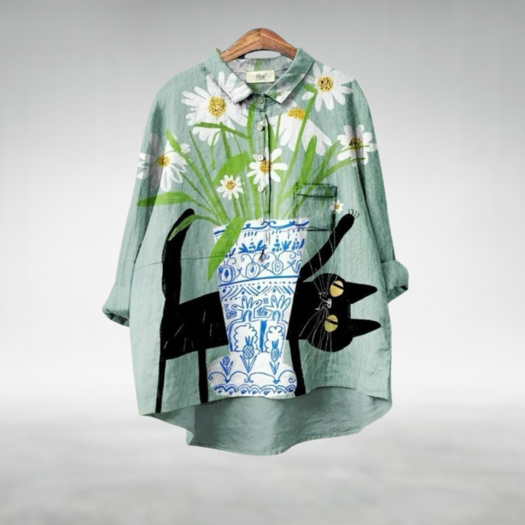 Casey™ Artistic Cat Blouse
