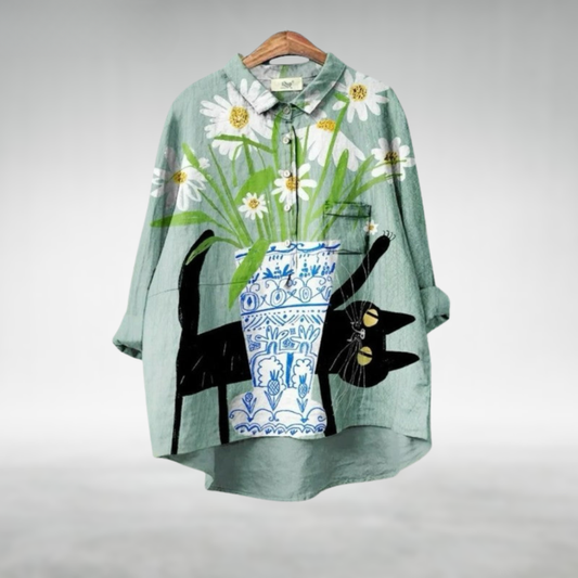 Casey™ Artistic Cat Blouse