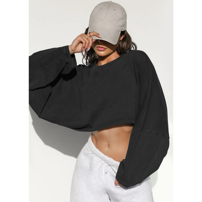 SKYE™ | Women Casual Cropped Pullover Sweatshirt
