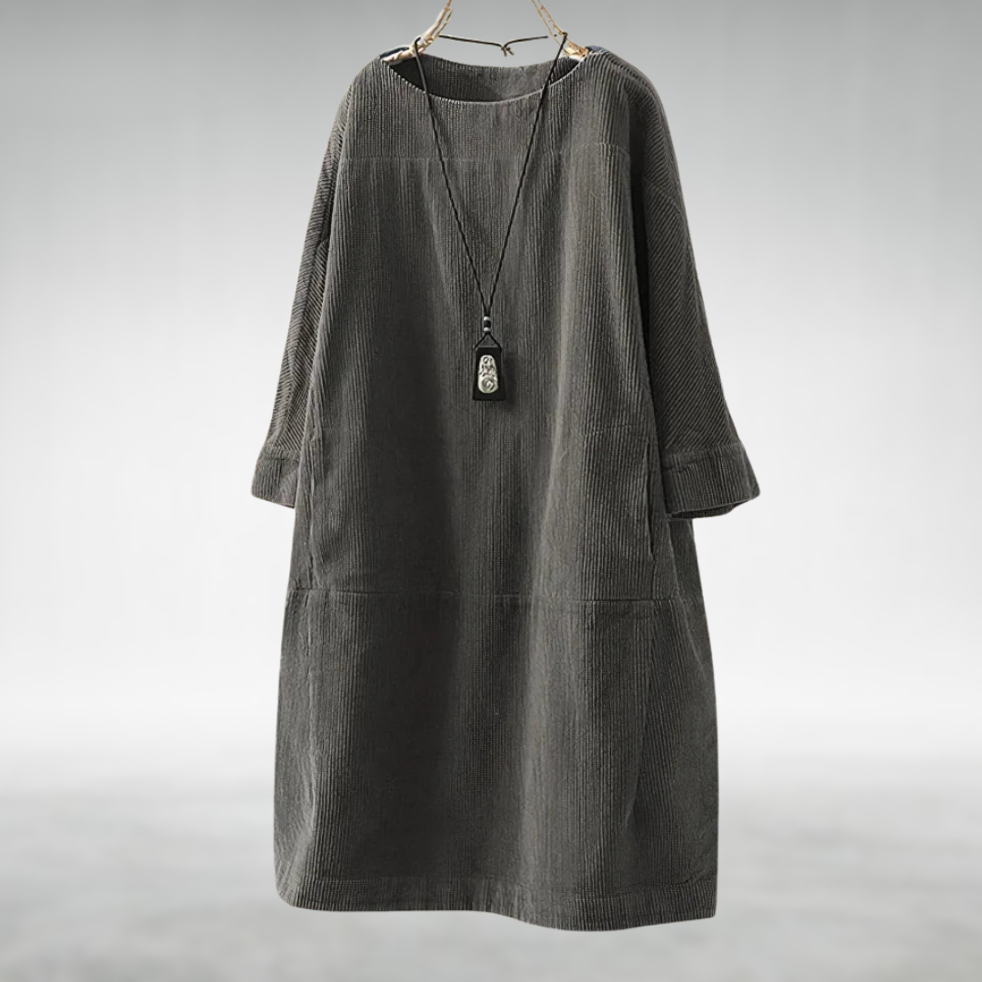 Amy™ Relaxed Corduroy Midi Dress