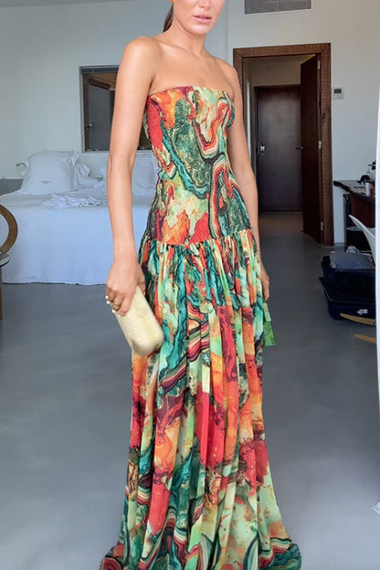 Sienna | Strapless Ombre Maxi Dress