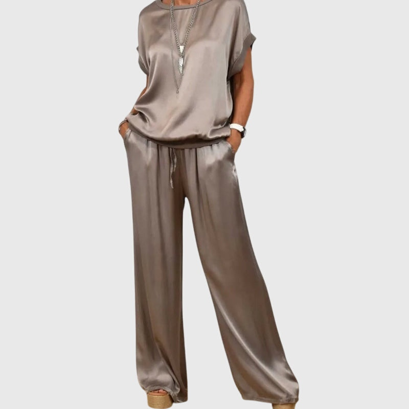 Kayla Elegant Two-Piece Set - Grey
