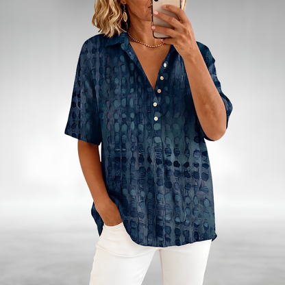 Melody Relaxed Comfort Top Navy Blue