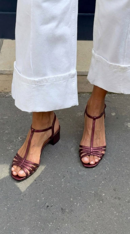 Allegra™ Golden Sandals Everyday Elegance - Bordeaux