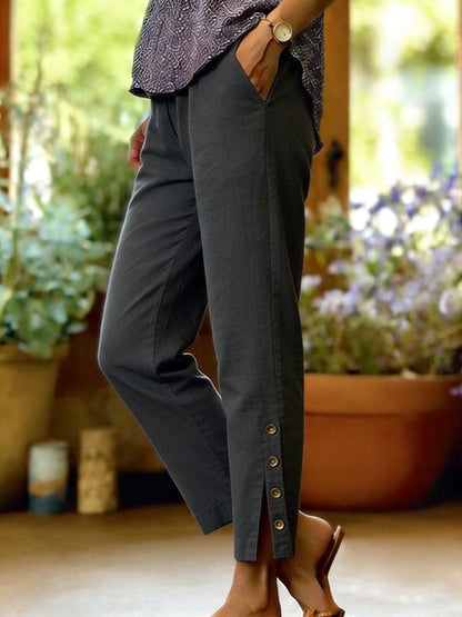 Firoxa Lightweight Comfortable Pants - Black