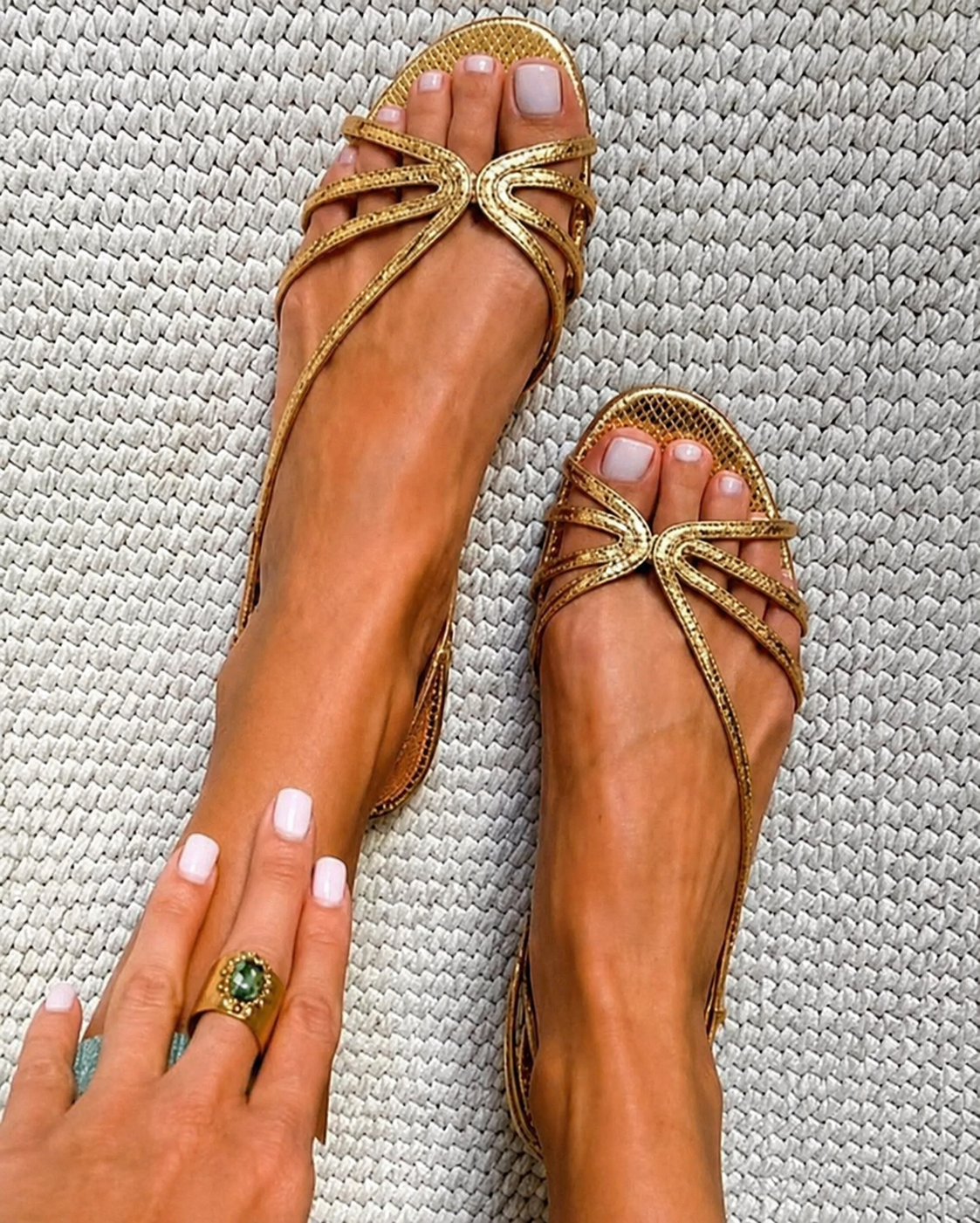 Ginevra sandal in Gold