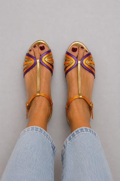 Viviana multicolour woven sandal