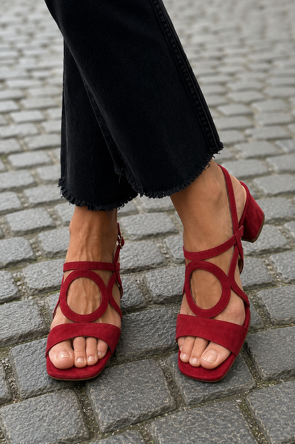 Valentina sandal in Red