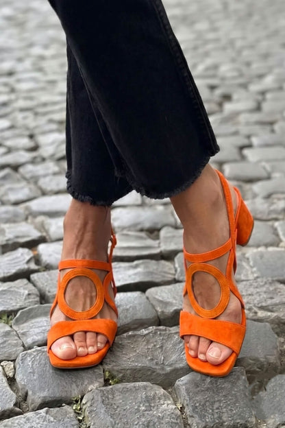 Valentina sandal in Orange
