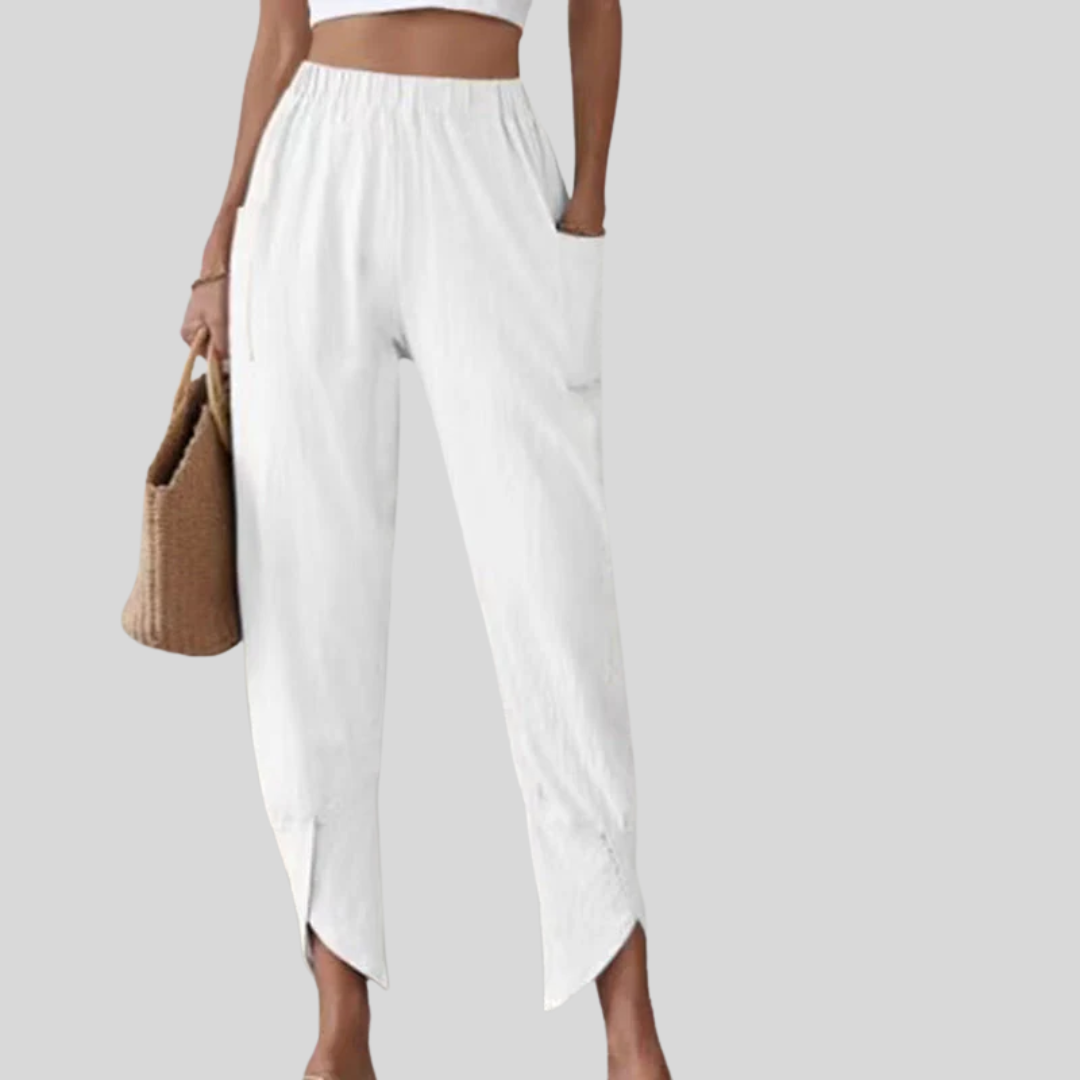 Essari™ Frayed-Hem Pants
