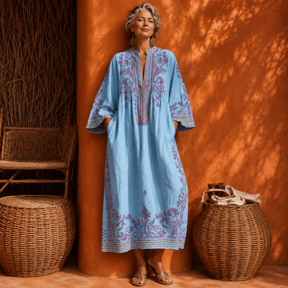 Celestina™ Embroidered Boho Maxi Dress