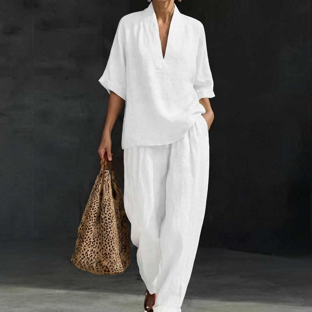 Tessa™ Wide-Leg Two-Piece Set - White