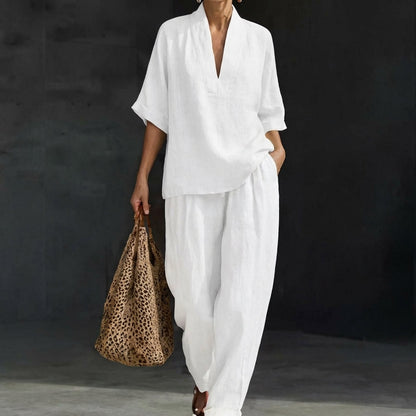 Tessa™ Wide-Leg Two-Piece Set - White