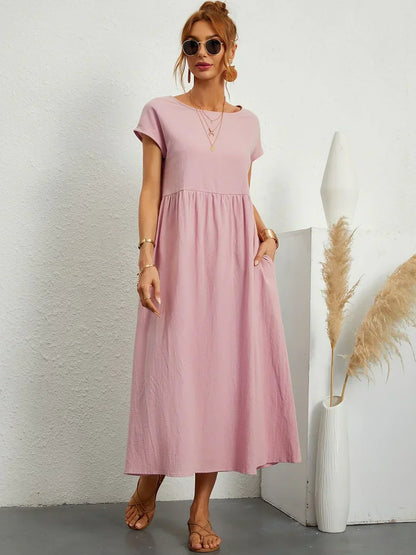 Nadine™ Fluid Midi Dress - Pink