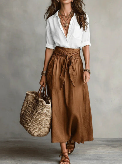 Sage™ Two-Piece Set - White Brown