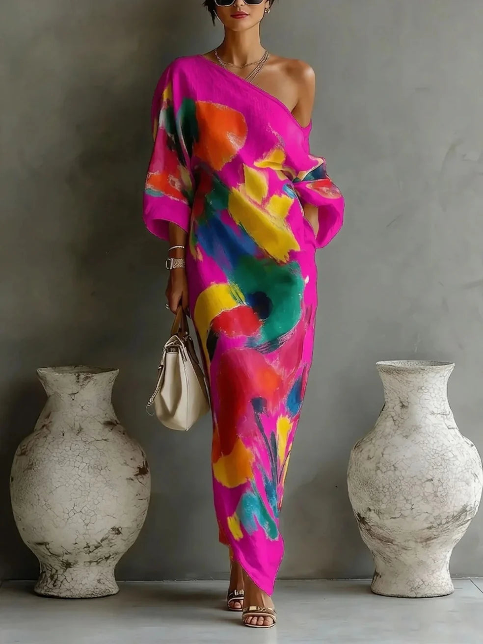 Danella Maxi Dress in Pink