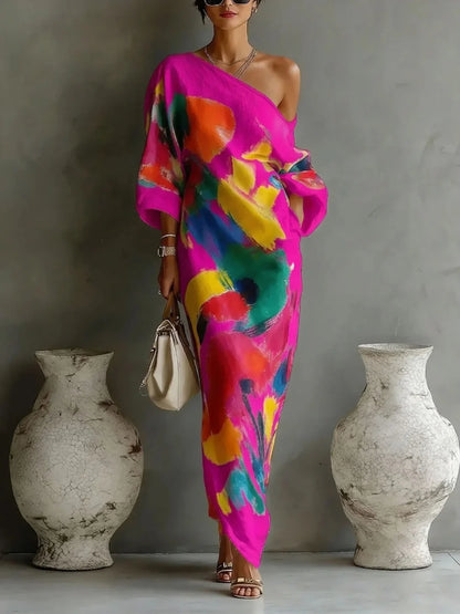 Danella Maxi Dress in Pink
