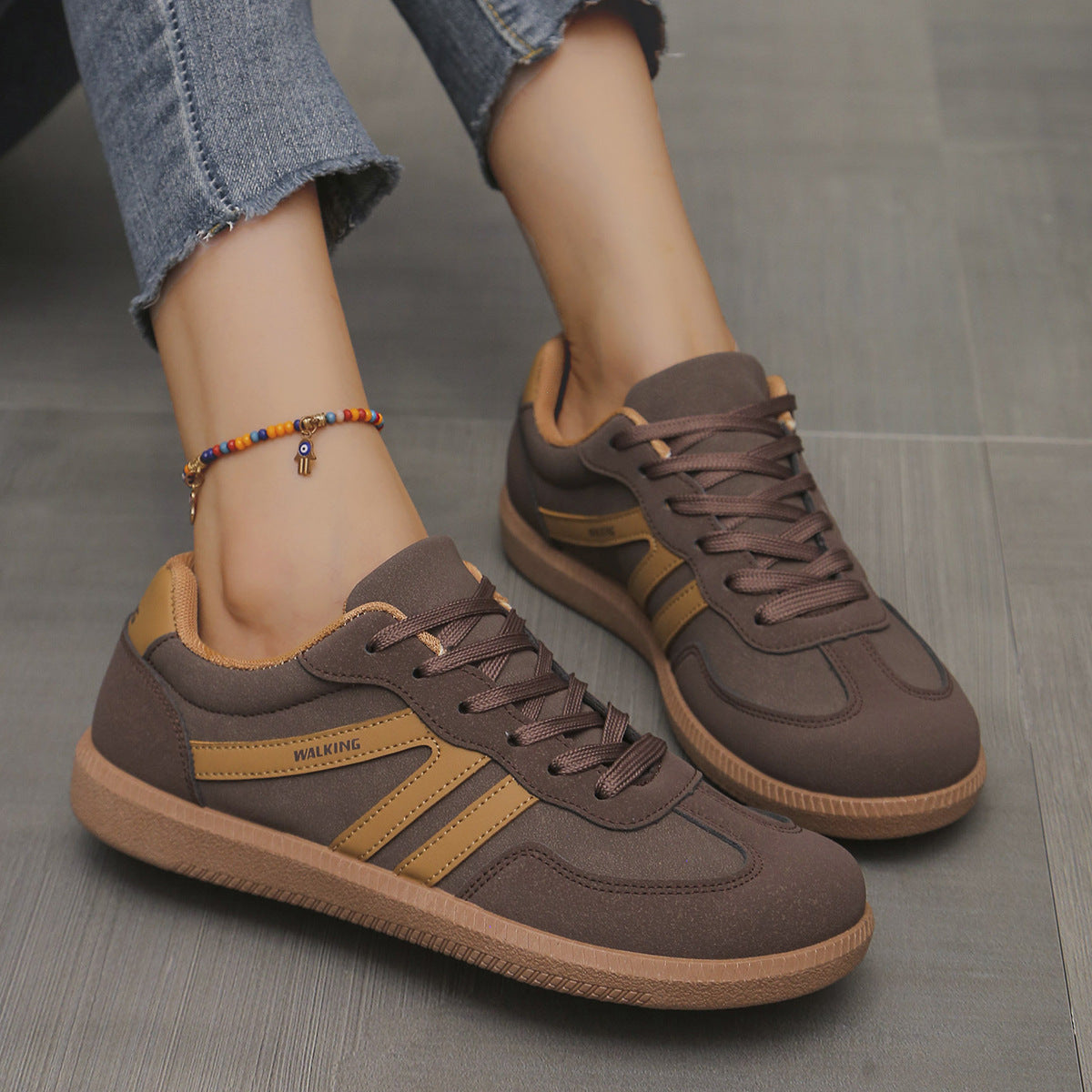 Deliza Orthopedic Trainers - Brown