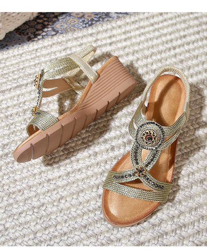 Aurore™ | Rhinestone Platform Wedge Sandals